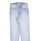 CARHARTT Womens Slim Jeans Blue Denim Light W25 L28 Zip Cotton Blend Casual