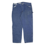DICKIES Mens Regular Fit Blue Denim Straight Leg Jeans W42 L30 Workwear Zip