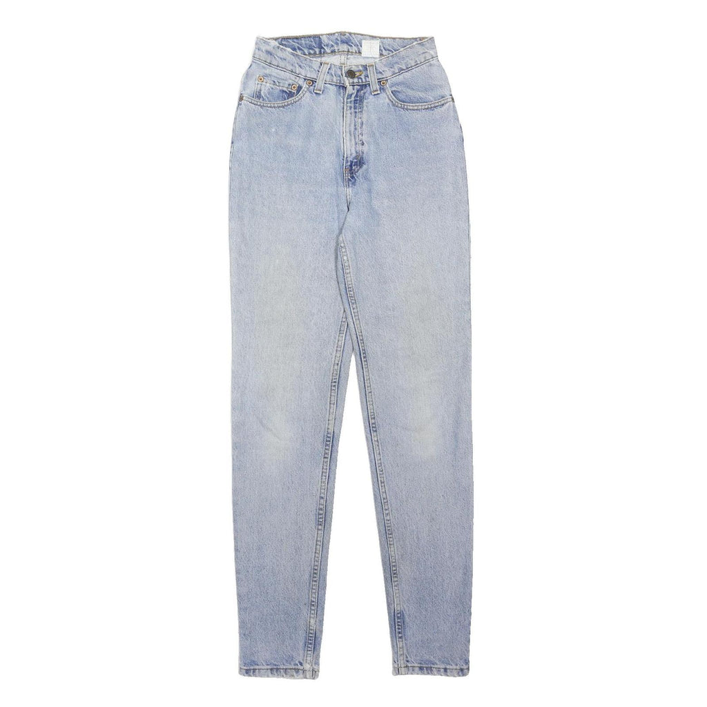 LEVI'S Womens Jeans Blue Slim Tapered Denim Light W26 L32 Cotton Blend Zip
