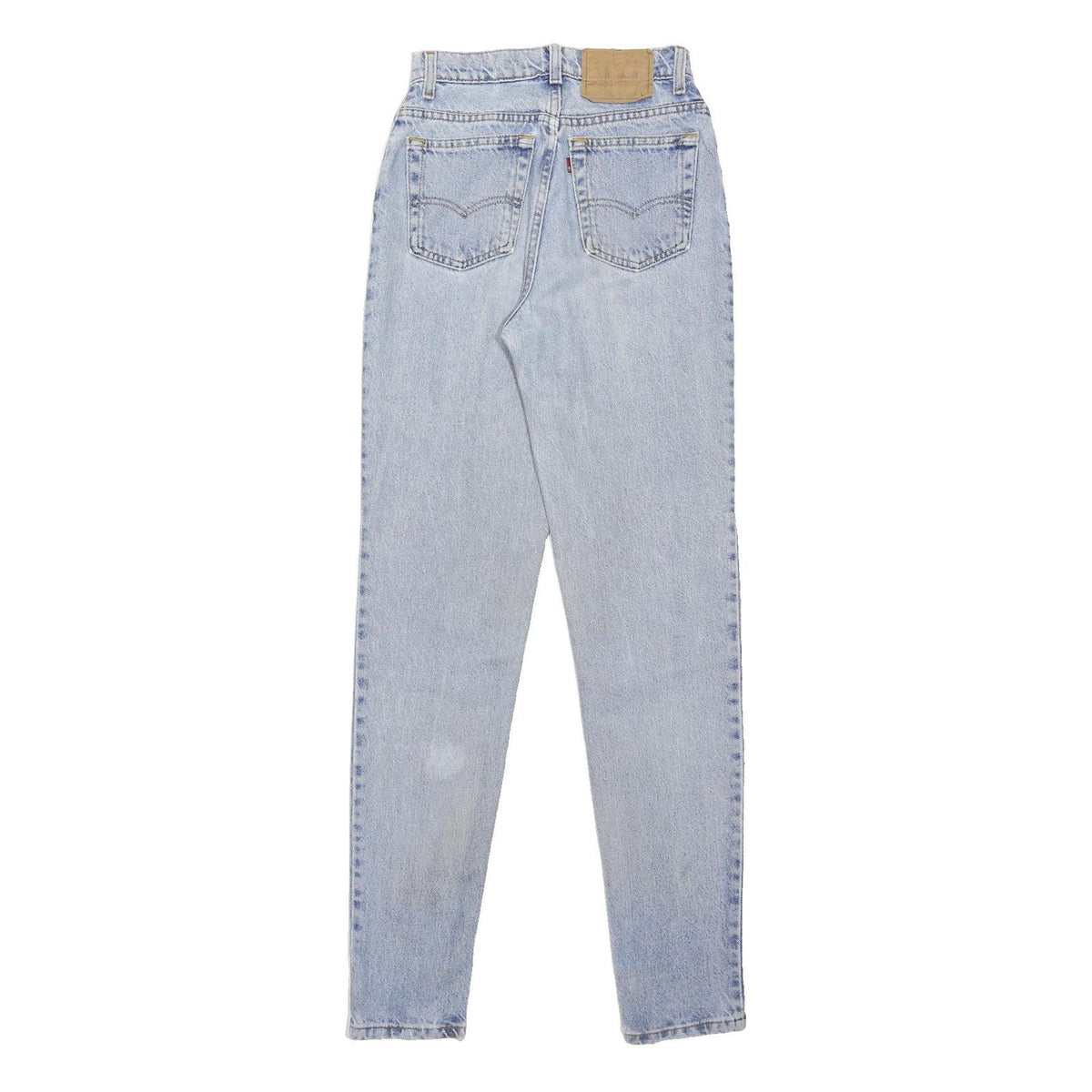 LEVI'S Womens Jeans Blue Slim Tapered Denim Light W26 L32 Cotton Blend Zip