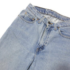 LEVI'S Womens Jeans Blue Slim Tapered Denim Light W26 L32 Cotton Blend Zip