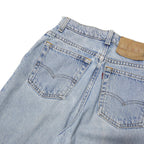 LEVI'S Womens Jeans Blue Slim Tapered Denim Light W26 L32 Cotton Blend Zip