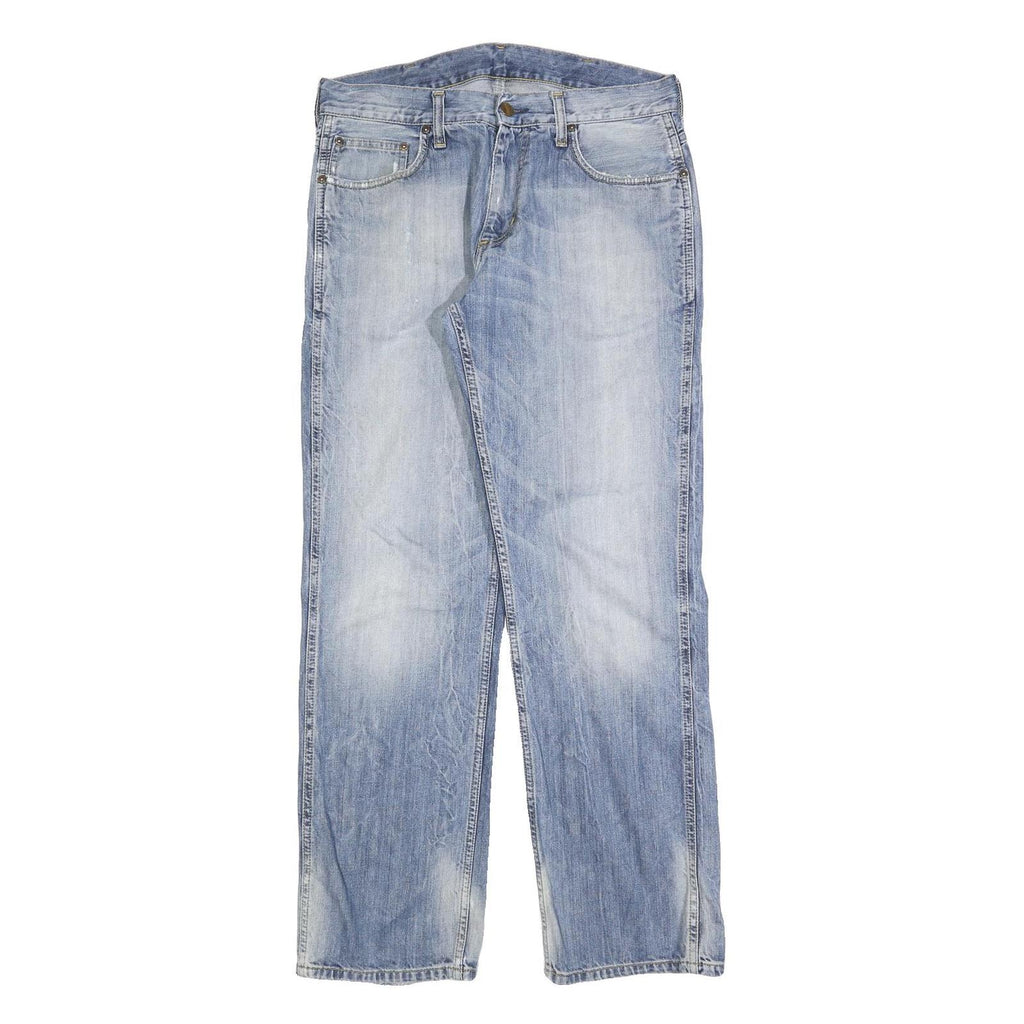 CARHARTT Mens Jeans Blue Regular Straight Denim Light W32 L32 Durable Workwear
