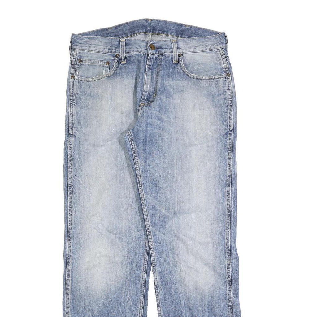 CARHARTT Mens Jeans Blue Regular Straight Denim Light W32 L32 Durable Workwear