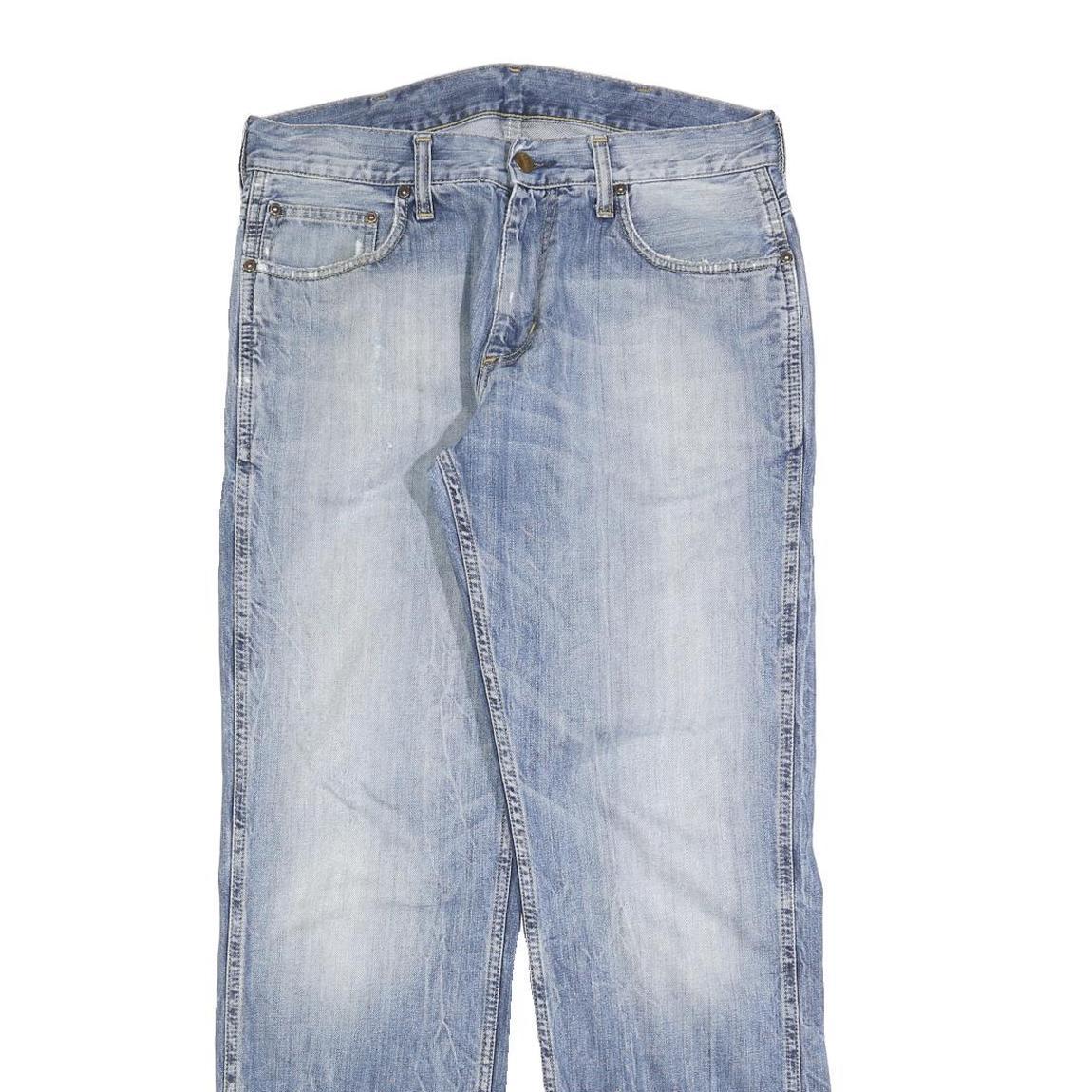 CARHARTT Mens Jeans Blue Regular Straight Denim Light W32 L32 Durable Workwear