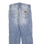 CARHARTT Mens Jeans Blue Regular Straight Denim Light W32 L32 Durable Workwear