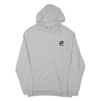 LOTTO Mens Grey Pullover Hoodie M Cotton Blend Hooded Sweatshirt