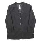 NEW PENNY Womens Grey Button Wool Jacket S Woven Classic Tailored