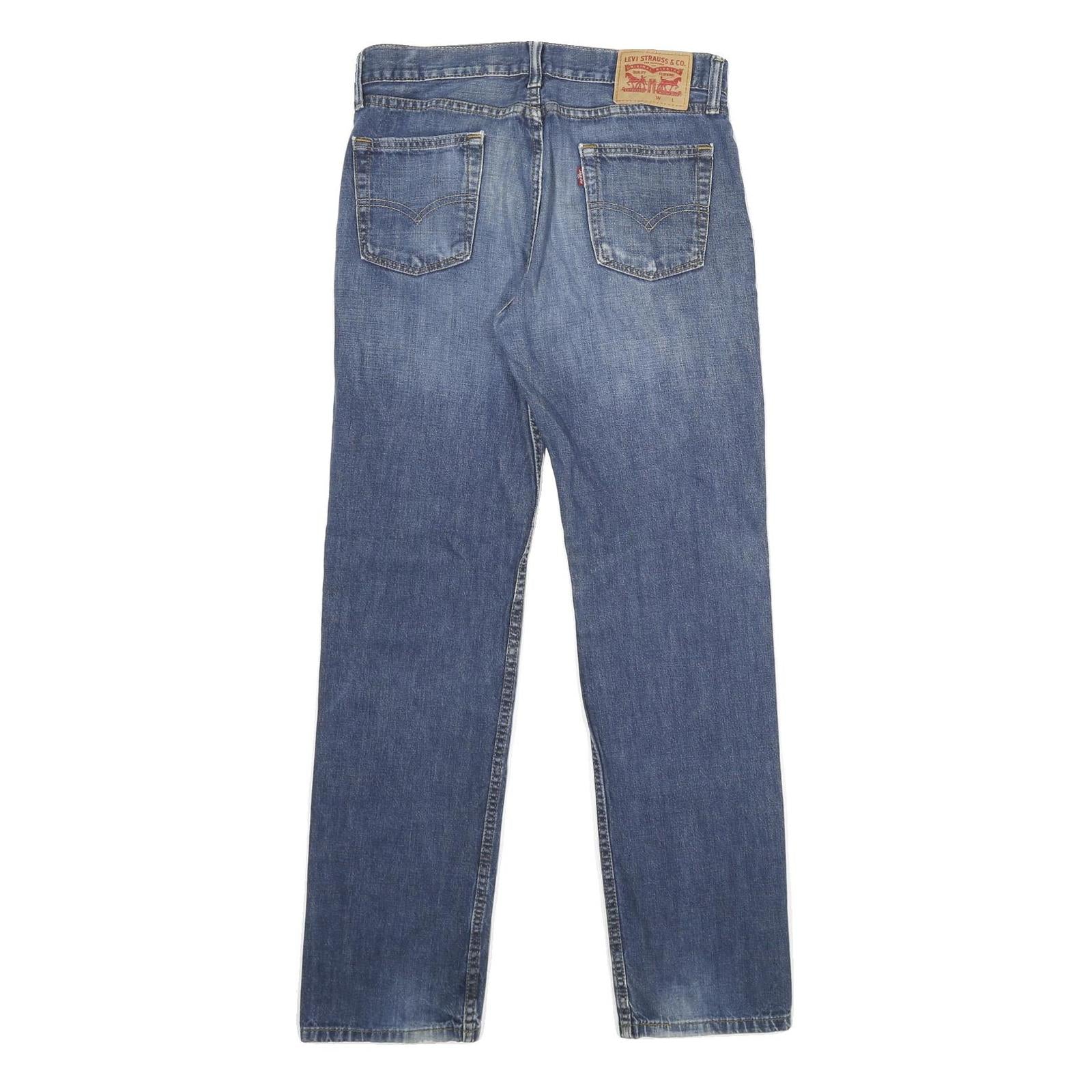 LEVI'S Mens Blue Regular Fit Straight Denim Rinse W30 L32 Classic Jeans