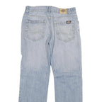 DICKIES Mens Regular Fit Light Blue Denim Jeans W34 L33 Classic Cotton Blend Zip