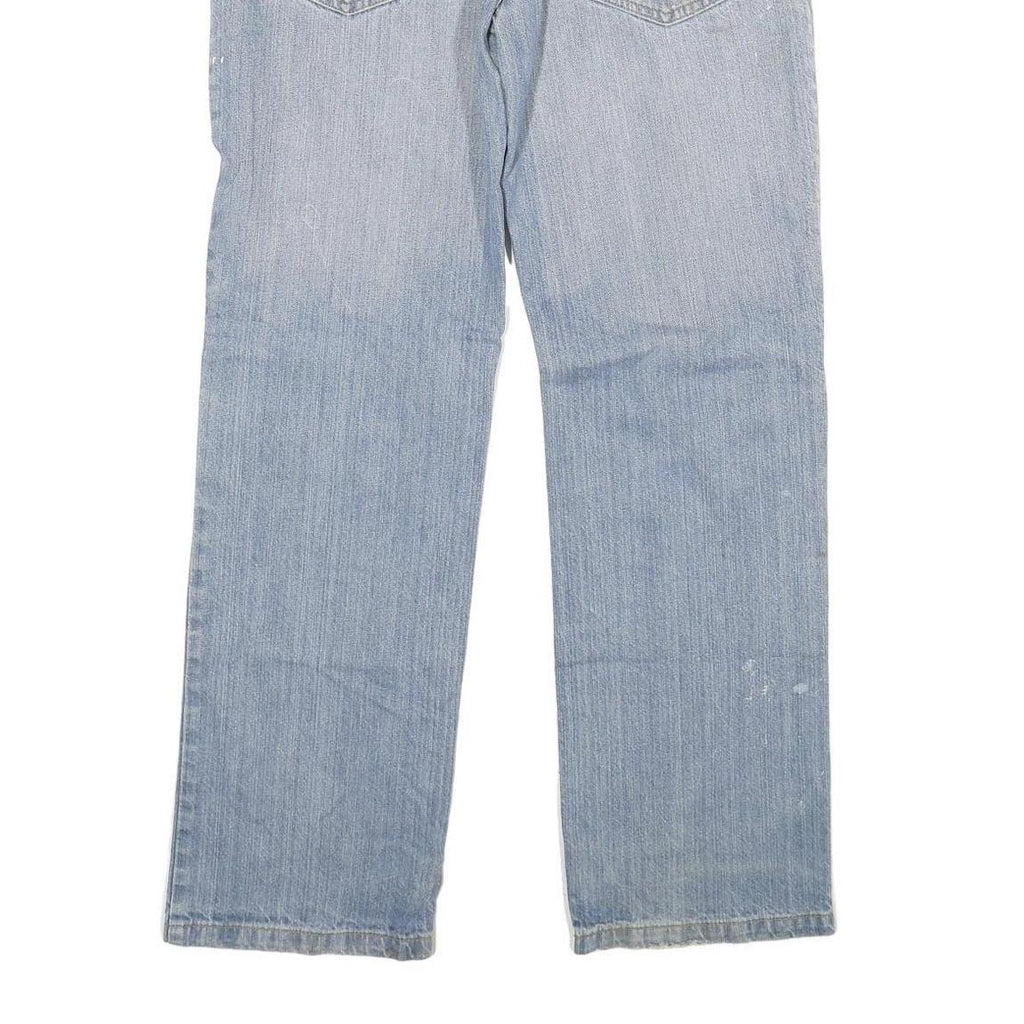 DICKIES Mens Regular Fit Light Blue Denim Jeans W34 L33 Classic Cotton Blend Zip