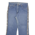 LEVI'S 602 Womens Jeans Blue Regular Straight Denim Medium W38 L30 Embroidered