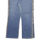 LEVI'S 602 Womens Jeans Blue Regular Straight Denim Medium W38 L30 Embroidered