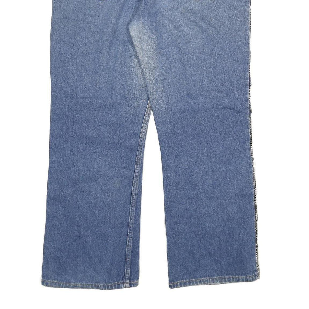 LEVI'S 602 Womens Jeans Blue Regular Straight Denim Medium W38 L30 Embroidered