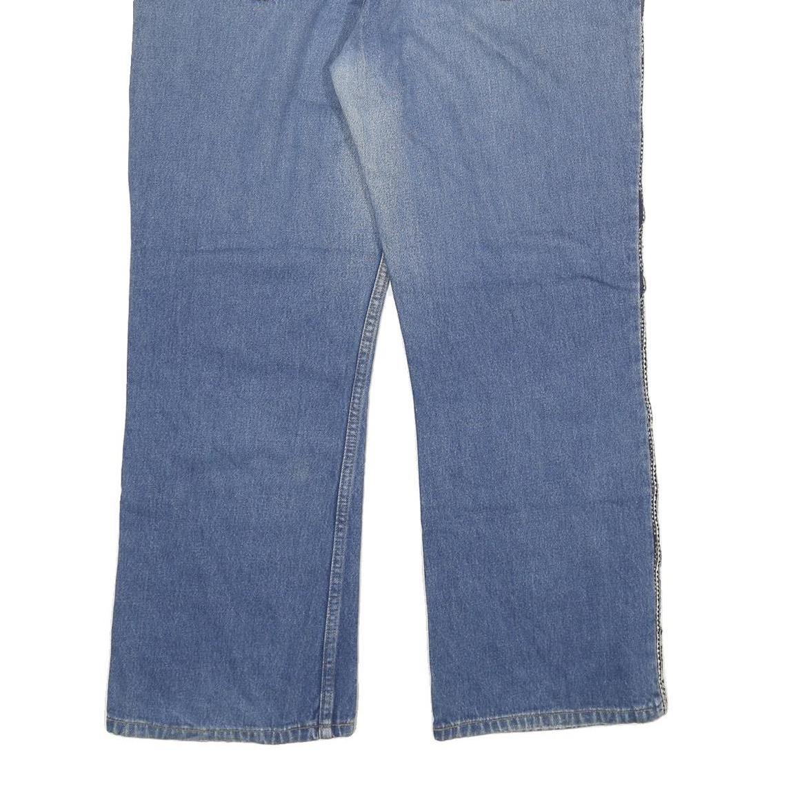 LEVI'S 602 Womens Jeans Blue Regular Straight Denim Medium W38 L30 Embroidered