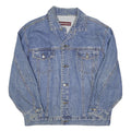 NEVADA Mens Blue Denim Jacket L Cotton Classic Button Closure Casual Outerwear