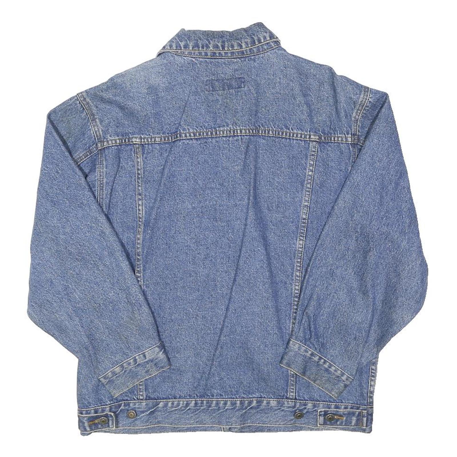 NEVADA Mens Blue Denim Jacket L Cotton Classic Button Closure Casual Outerwear