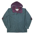 COLUMBIA Mens Green & Purple Outdoor Jacket L Polyester Lightweight Zip