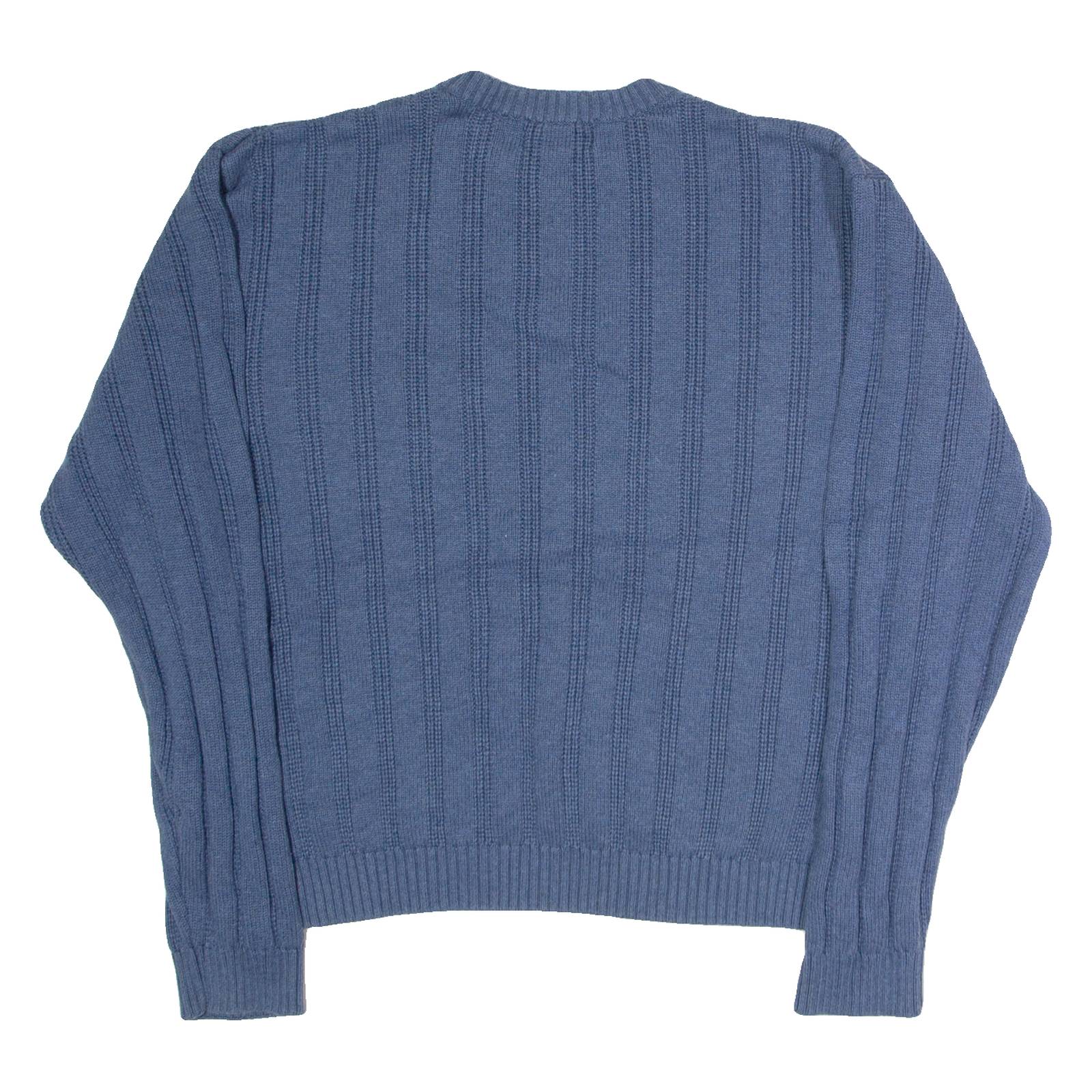 CHAPS Mens Jumper Blue Tight Knit L