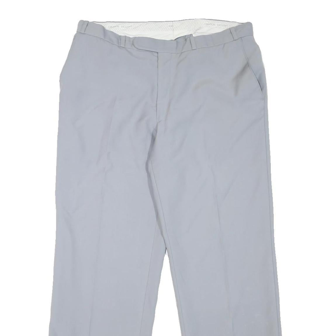 CREATION EXCLUSIVE Mens Cotton Blend Light Grey Regular Fit Straight Leg