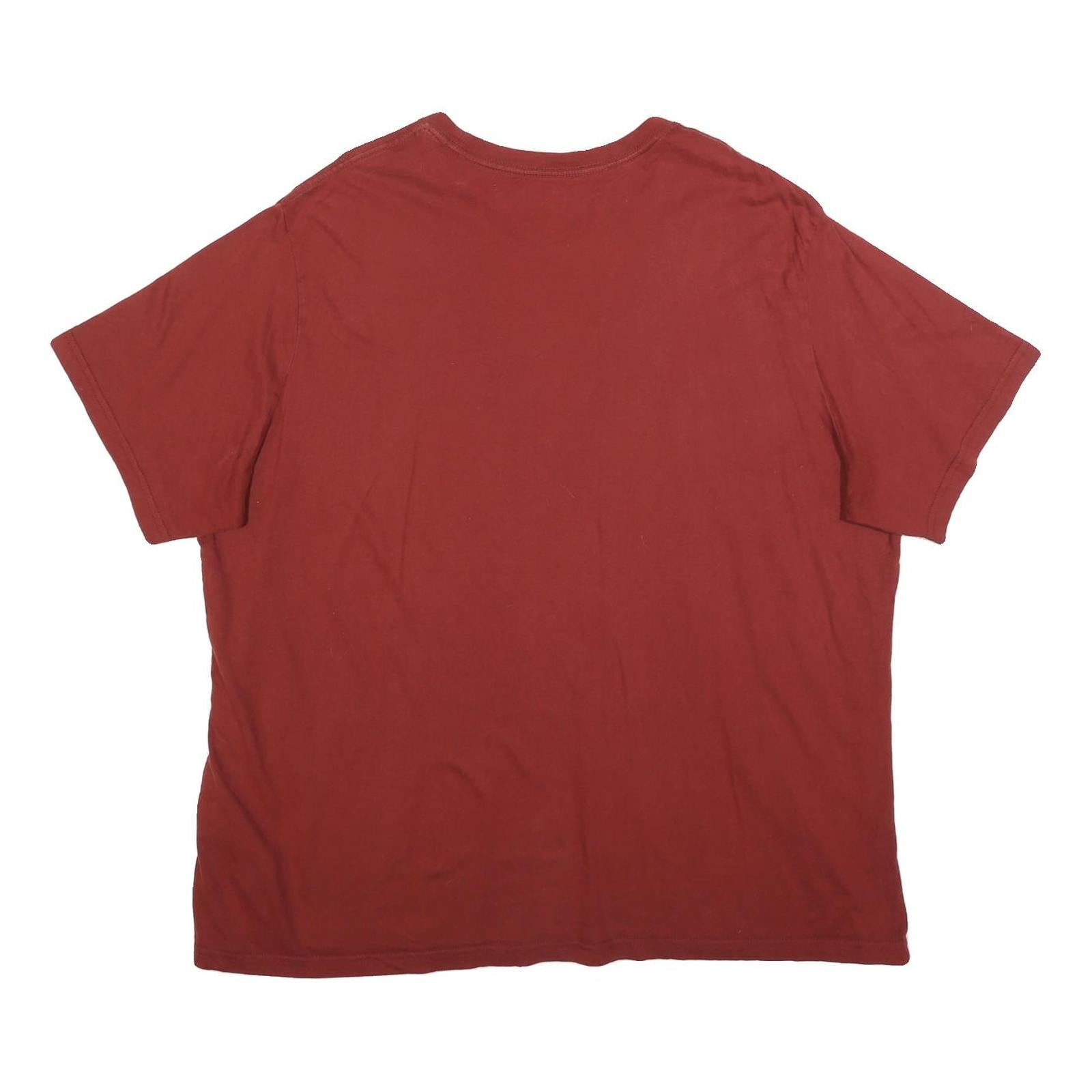 LEVI'S Mens Red Crew Neck 2XL Short Sleeve Cotton Blend T-Shirt Casual