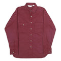 WOOLRICH Mens Maroon Cotton Shirt M Button Front Pockets Casual Classic Fit