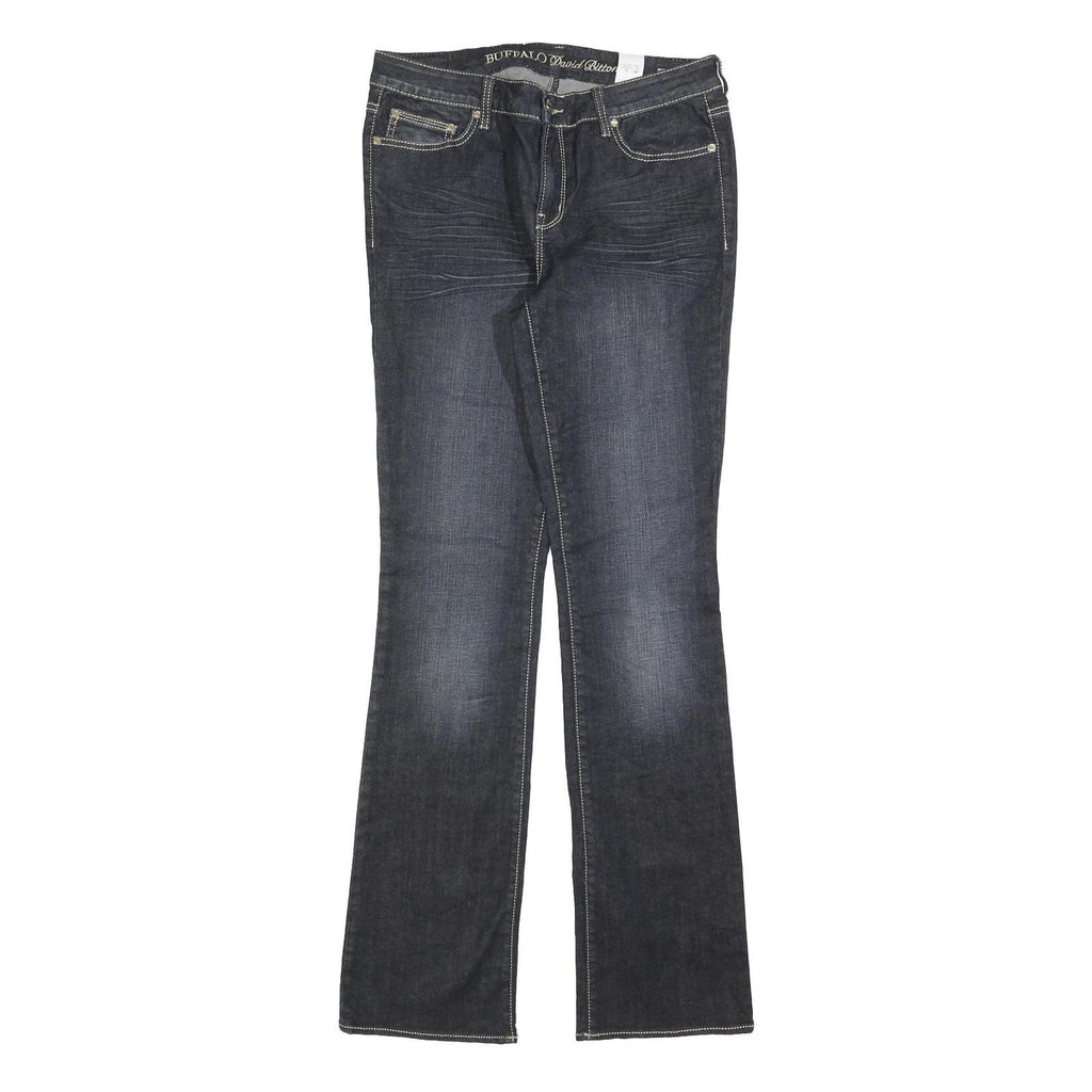 BUFFALO Womens Jeans Blue Slim Straight Denim Medium W30 L34 Stylish Stitching