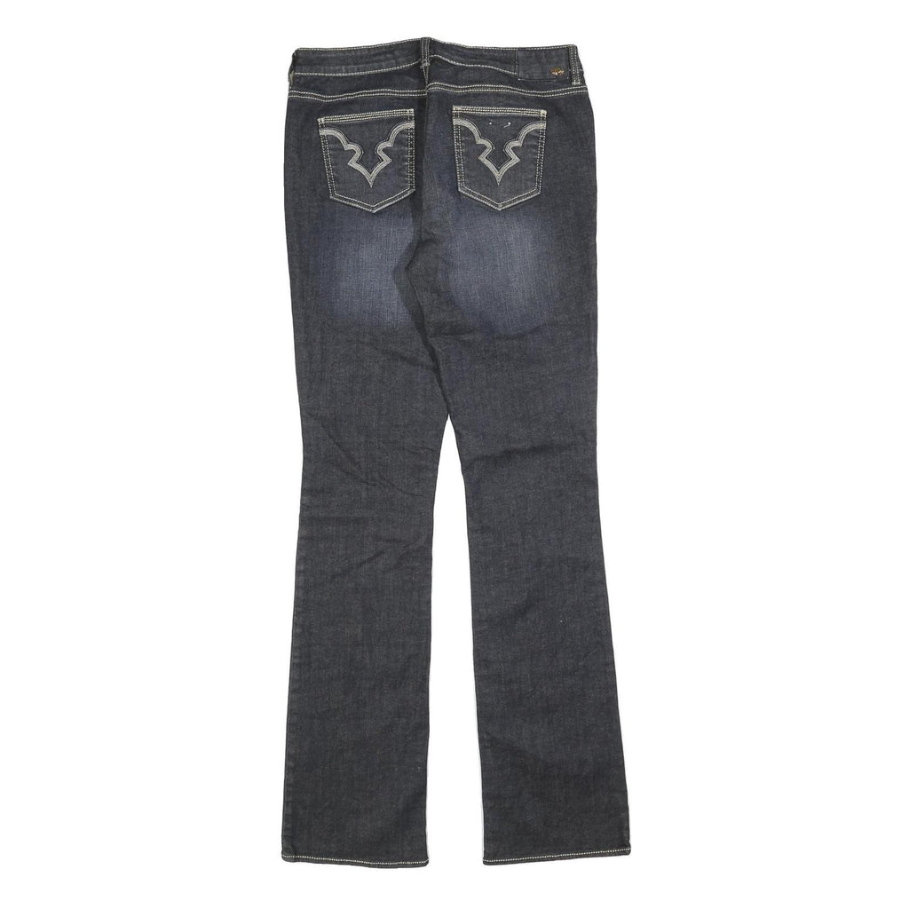 BUFFALO Womens Jeans Blue Slim Straight Denim Medium W30 L34 Stylish Stitching