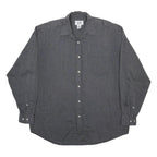ARMANI EXCHANGE Womens Grey Cotton Blend Shirt M Casual Long Sleeve Button Shirt