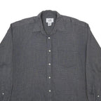 ARMANI EXCHANGE Womens Grey Cotton Blend Shirt M Casual Long Sleeve Button Shirt