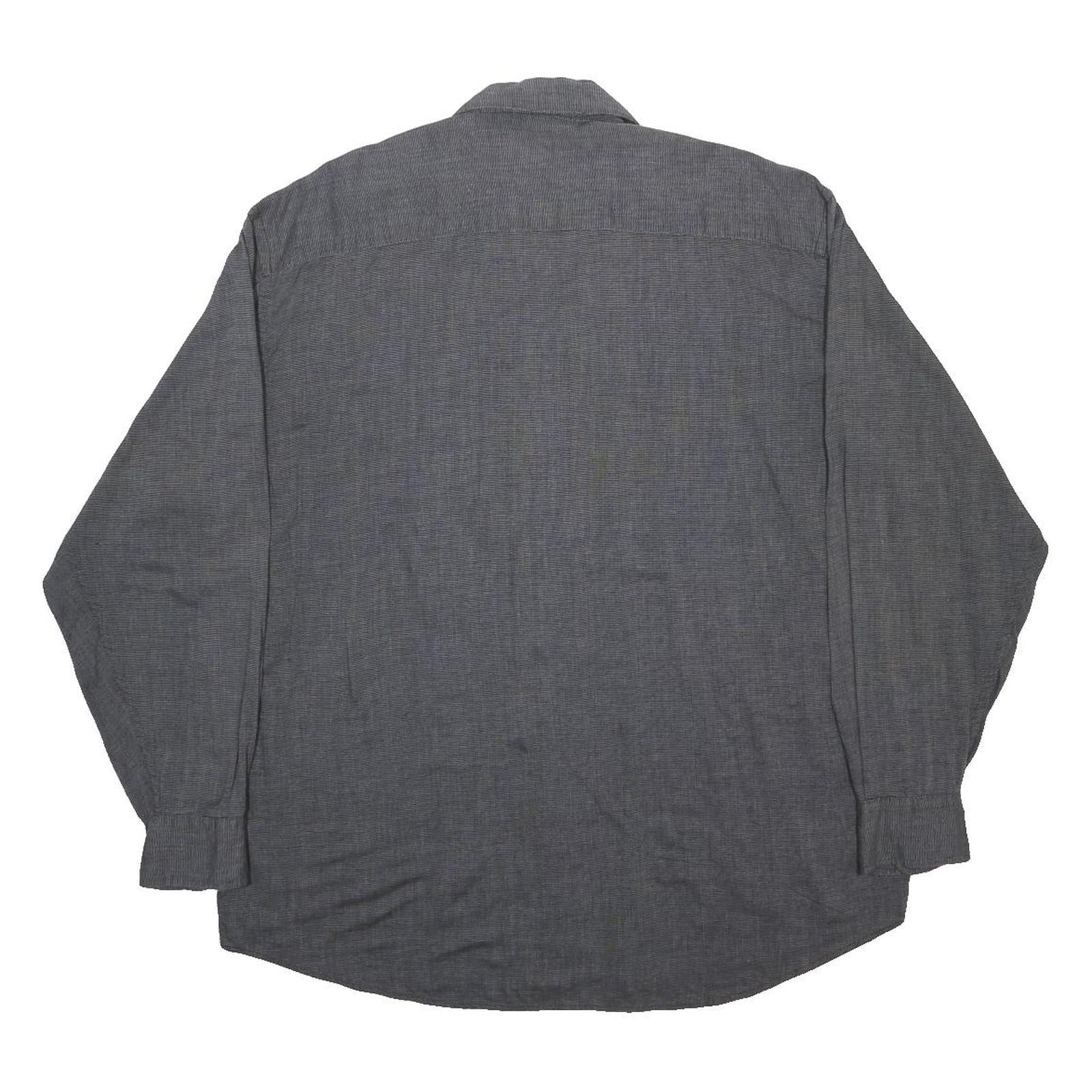 ARMANI EXCHANGE Womens Grey Cotton Blend Shirt M Casual Long Sleeve Button Shirt