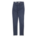LEVI'S 721 Womens Jeans Blue Slim Skinny Denim W25 L29 Stretch Mid Rise Zip