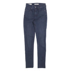 LEVI'S 721 Womens Jeans Blue Slim Skinny Denim W25 L29 Stretch Mid Rise Zip