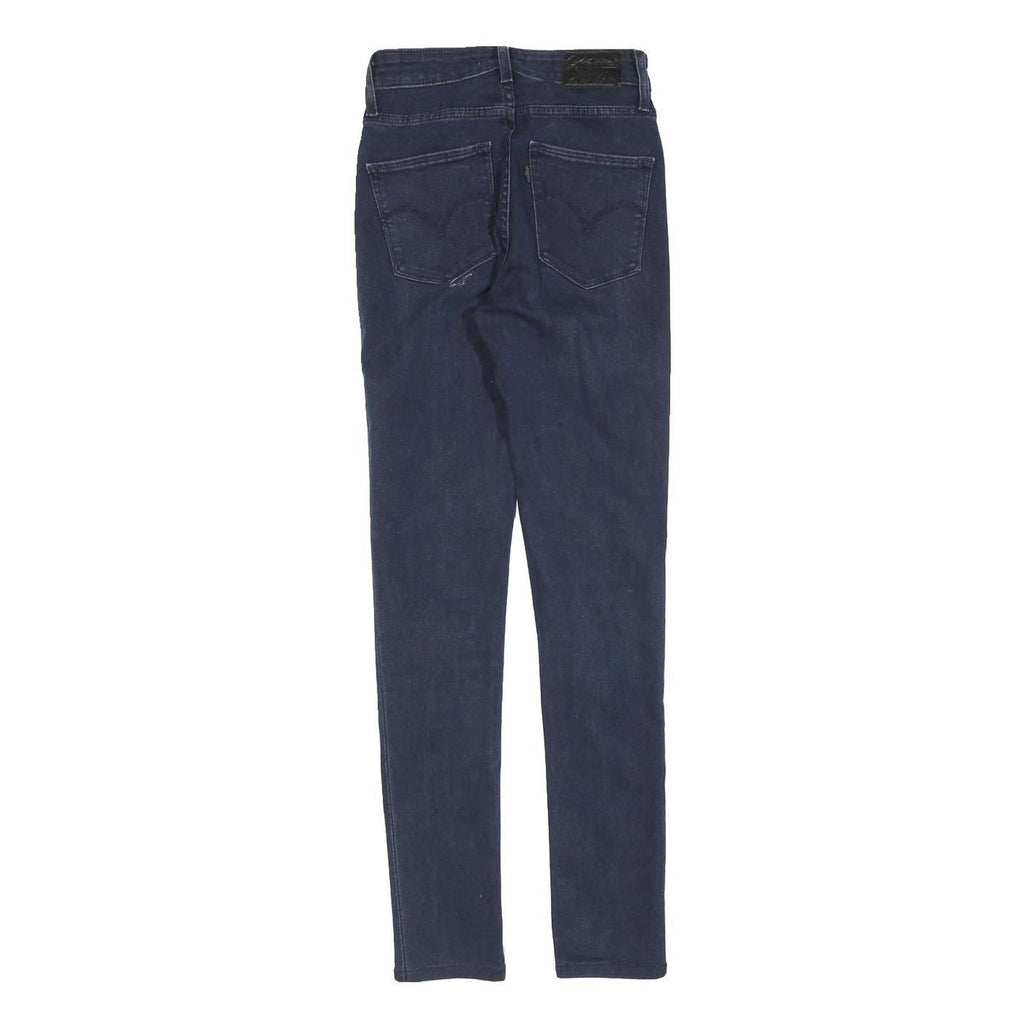 LEVI'S 721 Womens Jeans Blue Slim Skinny Denim W25 L29 Stretch Mid Rise Zip