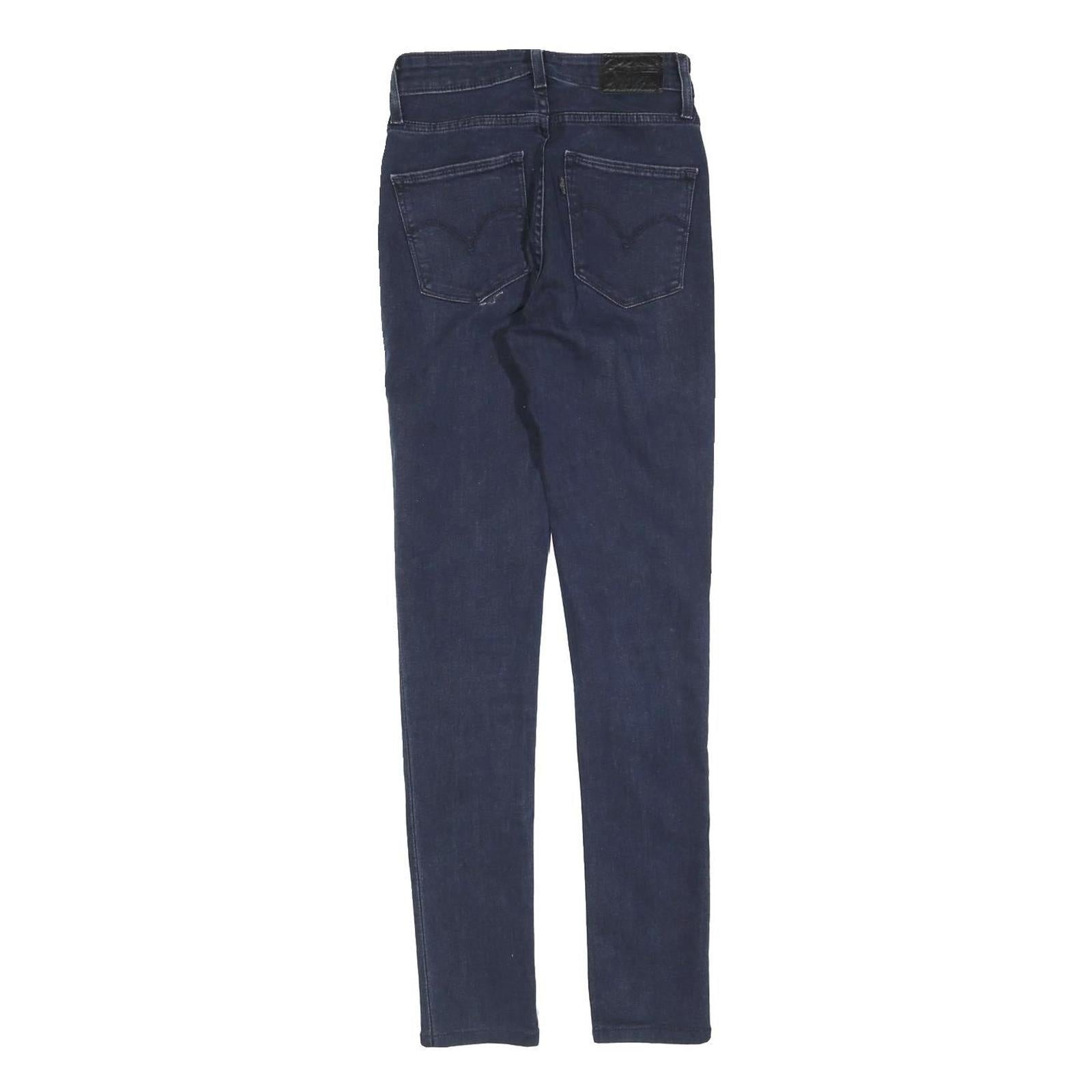 LEVI'S 721 Womens Jeans Blue Slim Skinny Denim W25 L29 Stretch Mid Rise Zip