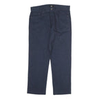 CALVIN KLEIN Mens Cotton Blend Navy Slim Straight Trousers W30 L30 Classic Zip