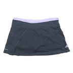 ADIDAS Womens Black & Lilac Athletic Mini Skort Polyester Blend L Sportswear