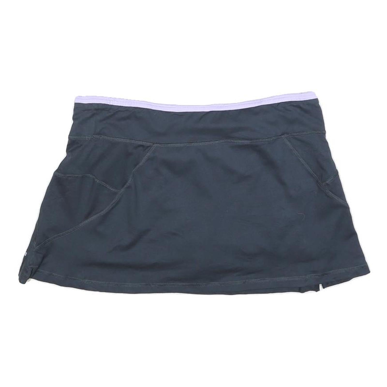 ADIDAS Womens Black & Lilac Athletic Mini Skort Polyester Blend L Sportswear