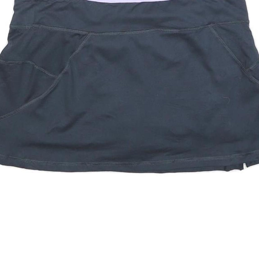 ADIDAS Womens Black & Lilac Athletic Mini Skort Polyester Blend L Sportswear