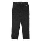 WRANGLER Mens Jeans Black Regular Straight Denim W38 L33 Zip Closure