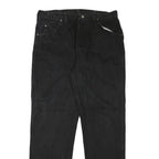WRANGLER Mens Jeans Black Regular Straight Denim W38 L33 Zip Closure