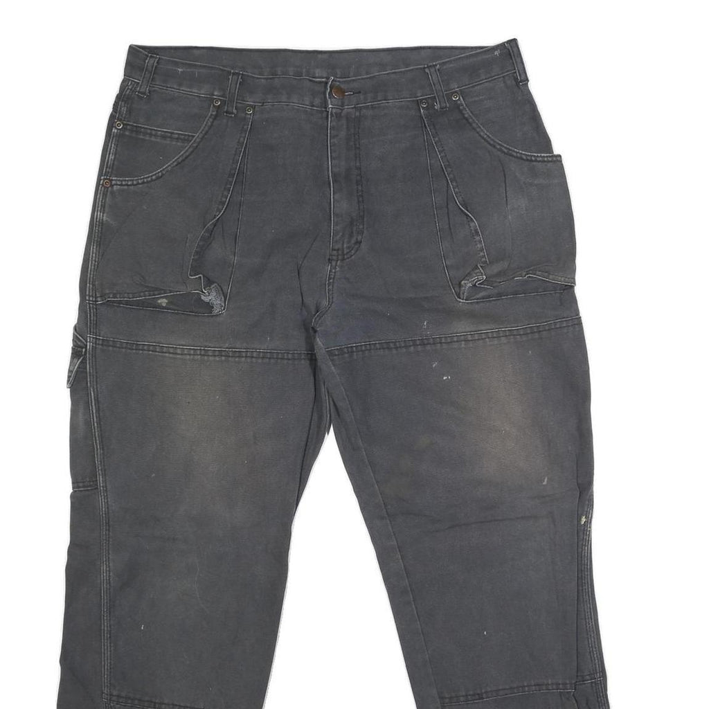 DICKIES Mens Black Regular Fit Straight Leg Denim Jeans W36 L30 Workwear Style