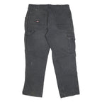 DICKIES Mens Black Regular Fit Straight Leg Denim Jeans W36 L30 Workwear Style