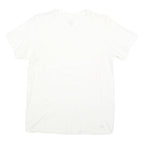 CALVIN KLEIN Mens White Plain T-Shirt M Short Sleeve Crew Neck Minimal Logo