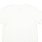 CALVIN KLEIN Mens White Plain T-Shirt M Short Sleeve Crew Neck Minimal Logo