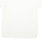 CALVIN KLEIN Mens White Plain T-Shirt M Short Sleeve Crew Neck Minimal Logo