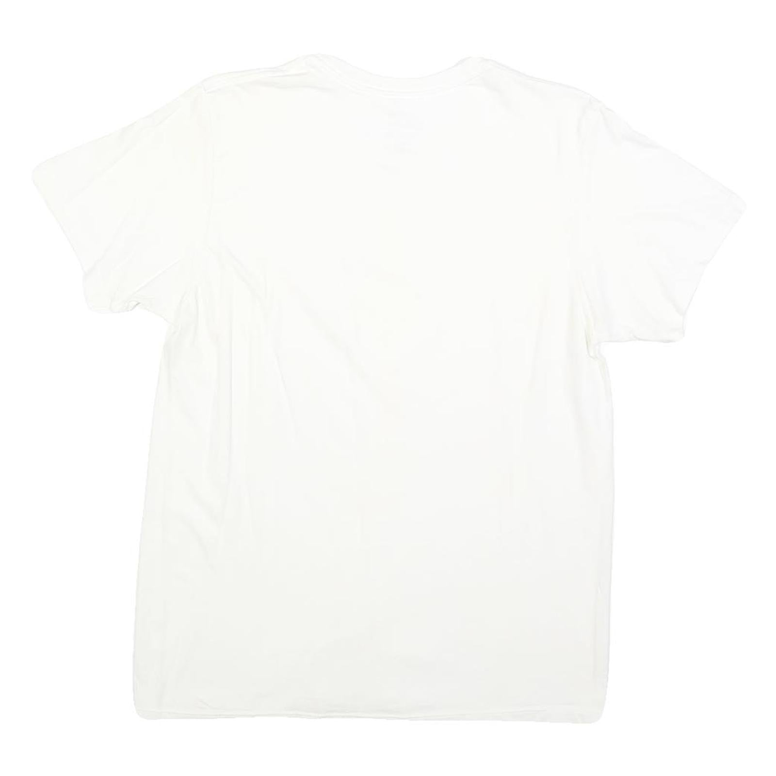 CALVIN KLEIN Mens White Plain T-Shirt M Short Sleeve Crew Neck Minimal Logo