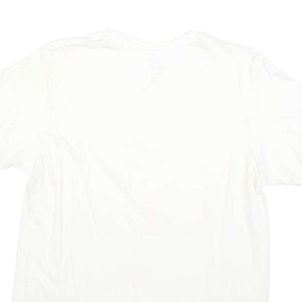 CALVIN KLEIN Mens White Plain T-Shirt M Short Sleeve Crew Neck Minimal Logo