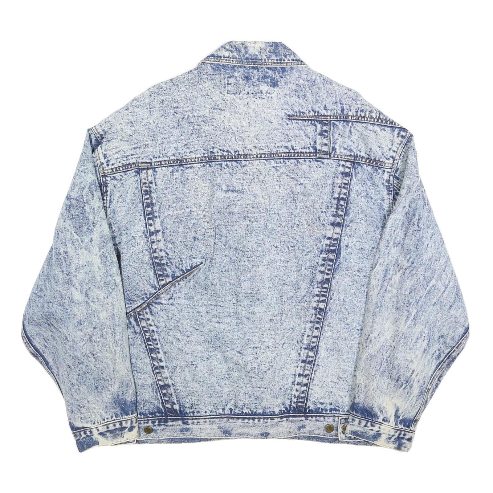ZANTOS Womens Blue Denim Jacket L Cotton Classic Button Closure Casual Outerwear