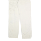 DICKIES Mens Cotton White Relaxed Straight Trousers W34 L34 Workwear Casual